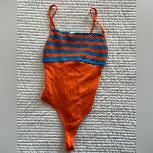 Orange & blue Zara bodysuit